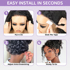 HairHive Loose Deep Invisi-Drawstring 360 Lace Glueless Wig Bleached Knots Human Hair Wig