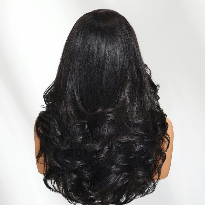 Sunber 200% Density Effortlessly Feathered Hairstyles 7x5 Pre Cut Lace Wig With Layered Haircuts