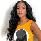 3 In 1 Half Wig | Glueless Install Invisible Body Wave Wear Go Half Wig With Breathable Cap