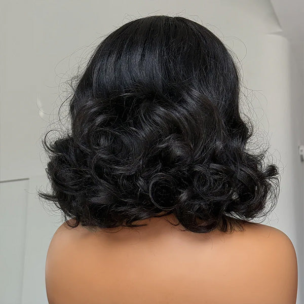 HairHive M-Cap Layered Cut Pre-Styled Wear Go Wigs Pre Cut 9x6 HD Lace Glueless Wig With High Density Bomb Look