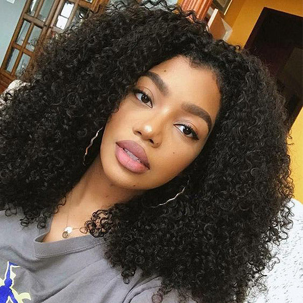 HairHive Afro Curly Hair Wear Go Glueless Wigs 7x5 Pre Cut HD Lace No Glue Needed