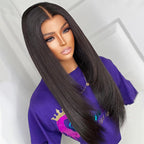 HairHive Straight Layered Cut Wear Go Glueless Wig Bleached Knots Pre Cut HD Lace Wig