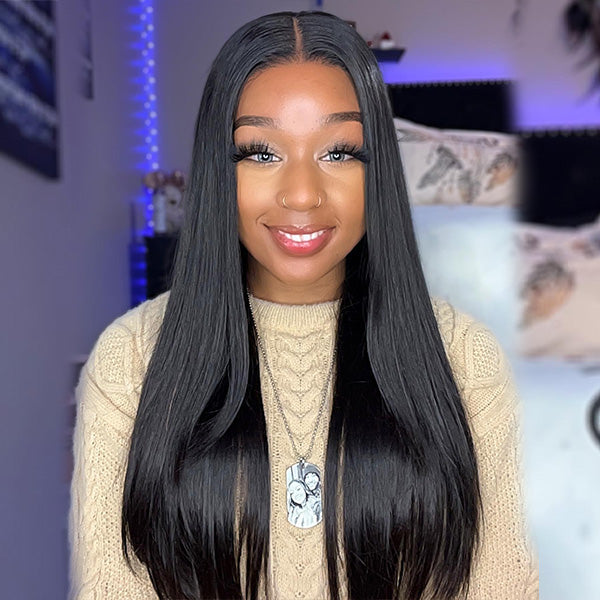 Flash Sale | Silky Straight Easy Wear Go Glueless Wigs Pre Cut 7x5 Lace