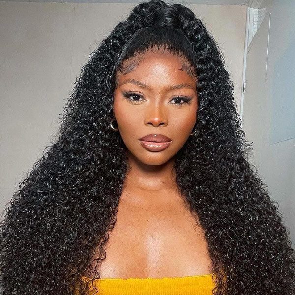 HairHive M-Cap Kinky Curly Wear Go Wigs Bleached Knots Pre Cut 9x6 HD Lace Glueless Human Hair Wigs For Women