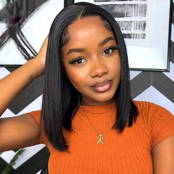 24h Shipping | Wear Go Glueless Wigs 7x5 Pre Cut HD Lace Straight Short Bob Wigs
