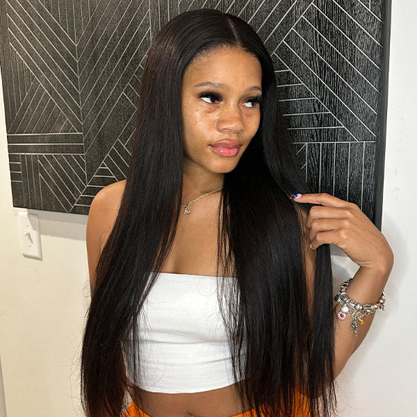 24h Shipping | TikTok Viral Straight Wear Go Glueless Wigs 7X5 Pre-Cut HD Lace Wigs With Pre Plucked Nautral Hairline