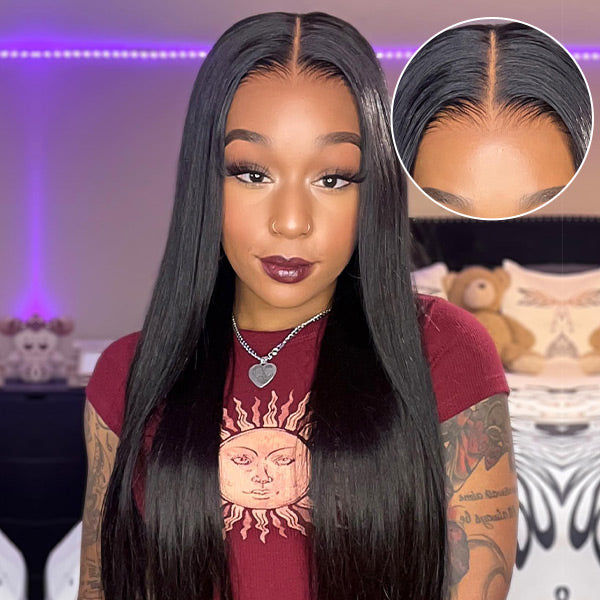 24h Shipping | TikTok Viral Straight Wear Go Glueless Wigs 7X5 Pre-Cut HD Lace Wigs With Pre Plucked Nautral Hairline