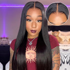 24h Shipping | TikTok Viral Straight Wear Go Glueless Wigs 7X5 Pre-Cut HD Lace Wigs With Pre Plucked Nautral Hairline