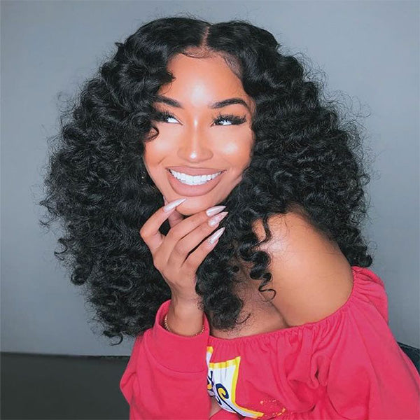 HairHive Wand Curl Wear Go Glueless Wig 7x5 HD Lace Pre Cut Lace 100% Glueless Wig Preplucked with Natural Hairline