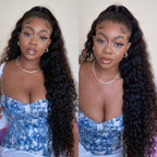 HairHive M-Cap Deep Wave Wear Go Glueless Wigs Bleached Knots Pre Cut 9x6 HD Lace Wigs Pre Plucked Hairline