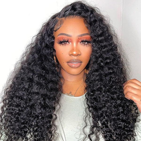 HairHive M-Cap Deep Wave Wear Go Glueless Wigs Bleached Knots Pre Cut 9x6 HD Lace Wigs Pre Plucked Hairline