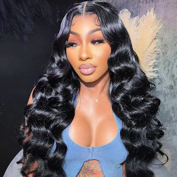 HairHive M-Cap Ocean Wave 9x6 Pre Cut HD Lace Wear Go Glueless Human Hair Wigs Pre Bleached Tiny Knots