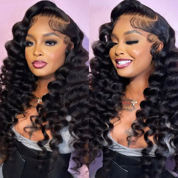 HairHive Wand Curl Wear Go Glueless Wig 7x5 HD Lace Pre Cut Lace 100% Glueless Wig Preplucked with Natural Hairline