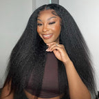 HairHive Kinky Straight Hair Wear Go Glueless Wigs 7x5 HD Lace Pre Cut Lace Closure Wigs