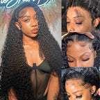 Water Wave Wig Pre Bleached Knots 13x4 13x6 HD Lace Frontal Wig With Elastic Drawstring Wear Go Wig