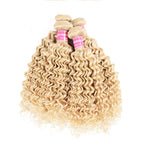 Sunber 4 Bundles 613 Deep Wave Hair Double Hair Weft, 100% Human Hair