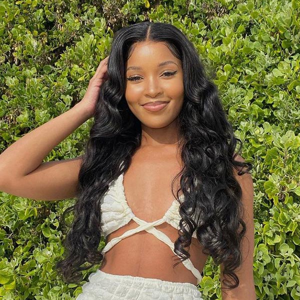 Body Wave Pre Bleached Knots Snug Fit Drawstring 13x4 13x6 HD Lace Front Wear Go Glueless Wig