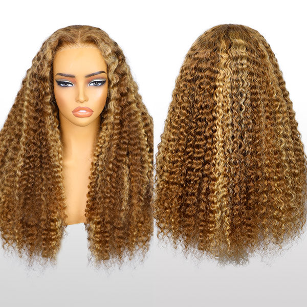 HairHive Water Wave Invisi-Drawstring Flexible Fit 360 Lace Frontal Glueless Wig With Bleached Knots