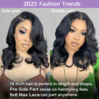 HairHive Side Part Pre Style MCap 9x6 HD Lace Body Wave Curls Wig Pre-Everything Lace Frontal Wig Put On and Go Glueless Wig