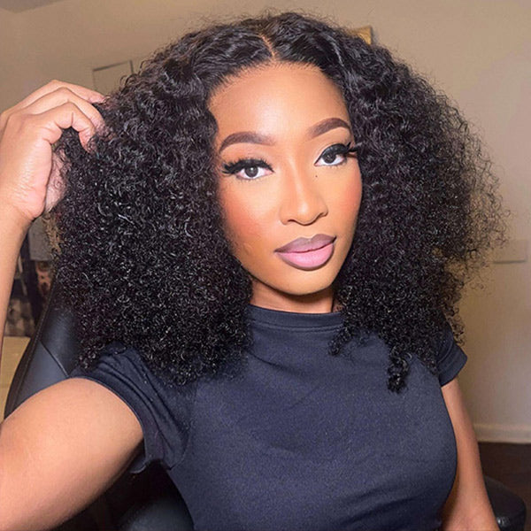HairHive Kinky Curly Wear Go Wigs 7x5 HD Lace Pre Cut Lace Closure 100% Glueless Wigs