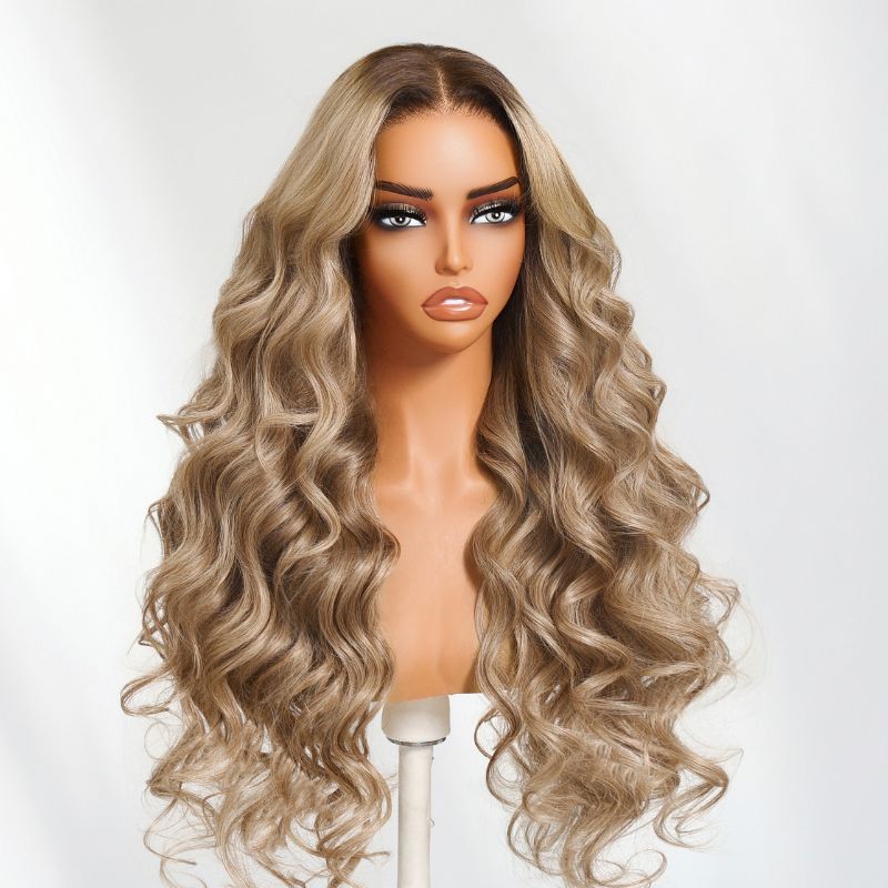 Sunber Ash Blonde Glow 13x4 Pre Everything Lace Frontal Body Wave Wig With Invisi Drawstring