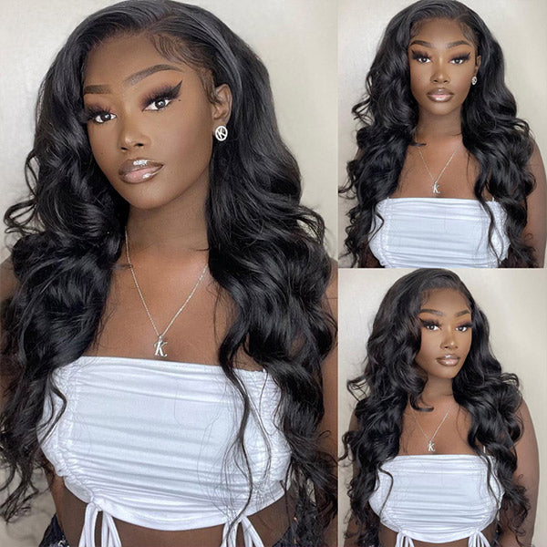 HairHive Loose Wave Bleached Knots Invisi-Drawstring 360 Lace Glueless Wig With Pre-plucked Natural Hairline