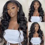 HairHive Loose Wave Bleached Knots Invisi-Drawstring 360 Lace Glueless Wig With Pre-plucked Natural Hairline