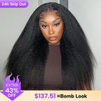 CLEARANCE | Kinky Straight Wear Go Glueless Wigs 7x5 Lace Closure Wigs 100% Human Hair For Women