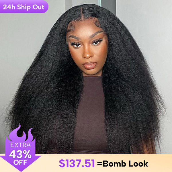 CLEARANCE | Kinky Straight Wear Go Glueless Wigs 7x5 Lace Closure Wigs 100% Human Hair For Women