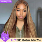 CLEARANCE | Straight Highlight 4/27 Pre-Cut 7x5 Lace Wear Go Wig