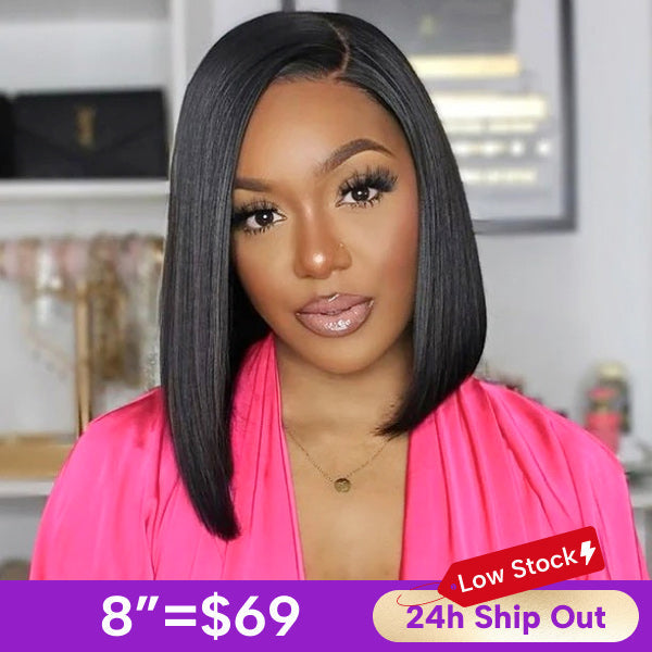 Exclusive Flash | Straight Bob Pre-Cut 9x6 Lace Wear Go Wig