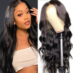 Lace Front Wigs T-part Human Hair Wigs Body Wave 6Inches Deep Middle Lace Part Wigs for Women