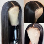 Straight Lace Closure Wigs 4x4 Closure Wig Glueless Human Hair Wigs Pre Plucked With Baby Hair Remy