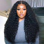 HairHive Water Wave Wear Go Wig Pre-cut 7x5 HD Lace Bleached Knots Wig With Pre-plucked Hairline