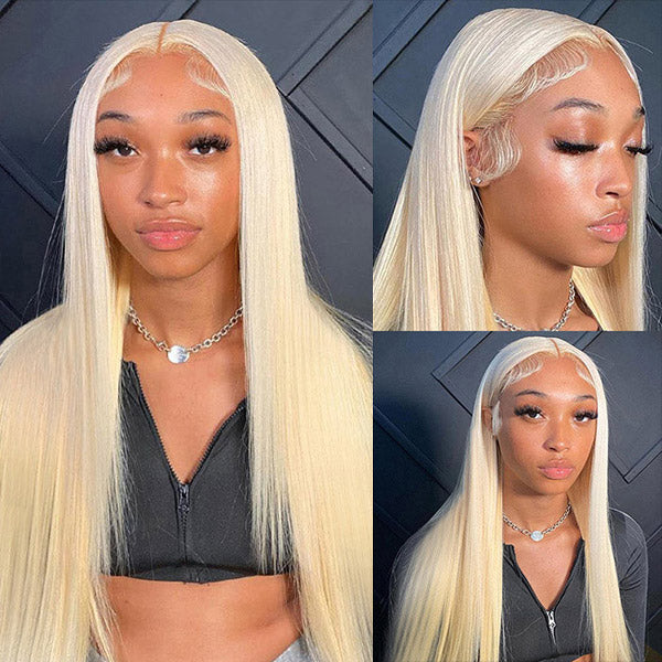 Pre-cut Lace Wig Straight Hair 613 Blonde Wear Go Glueless Wig 7x5 Lace Wig Preplucked with Natural Hairline