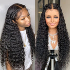 New User Exclusive |Sunber Water Wave Transparent Lace Front Wigs Glueless Pre-Cut Lace Wig Wet and Wavy Wigs