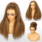 HairHive Water Wave Highlight Ombre 4/27 Wear Go Glueless Wig Pre-cut 360 Lace Frontal Wig