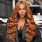 Sunber 13x4 Pre Everything Copper Brown Side-Parted Face-Framing Curls Lace Frontal Wig With Invisi Drawstring Flash Sale