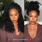3 In 1 Half Wig | Glueless Invisible Water Wave Wear Go Half Wig Flip Over Human Hair Wig