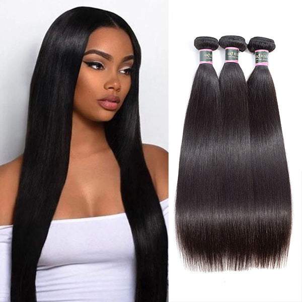 Straight Hair Unprocessed Virgin Human Hair Bundles 1/3/4 Pcs