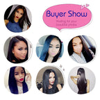 Full Straight Human Hair 4 Bundles with 4*4 Lace Clsoure Natural Black