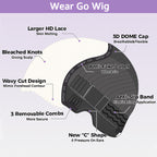 HairHive Straight Chocolate Brown Color Layered Cut Wear Go Glueless Wig