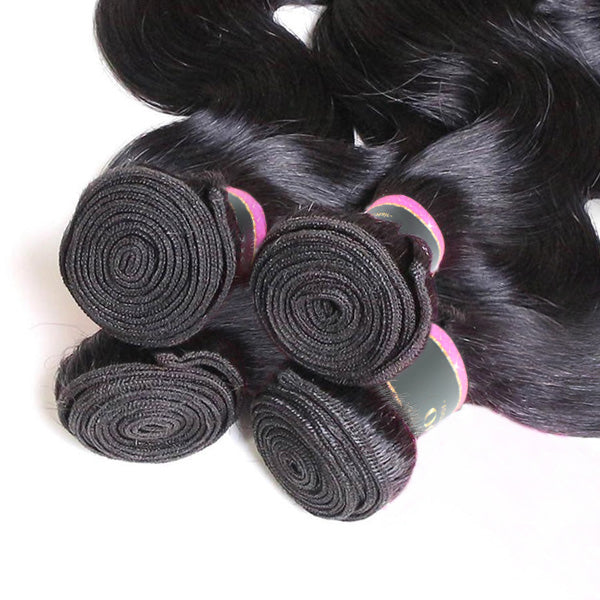 4 Bundles Loose Wave Human Virgin Hair Natural Black