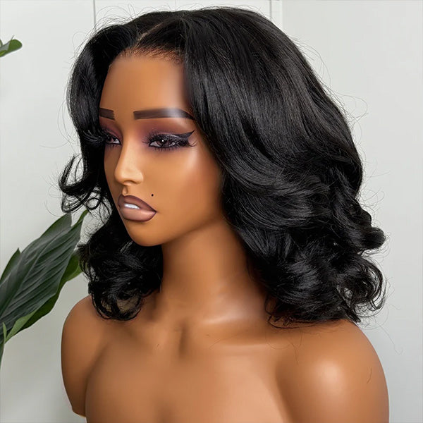HairHive M-Cap Layered Cut Pre-Styled Wear Go Wigs Pre Cut 9x6 HD Lace Glueless Wig With High Density Bomb Look