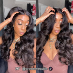 HairHive M-Cap Layered Cut Bleached Mini Knots 9x6 Lace Body Wave Wear Go Glueless Wig With Curtain Bangs