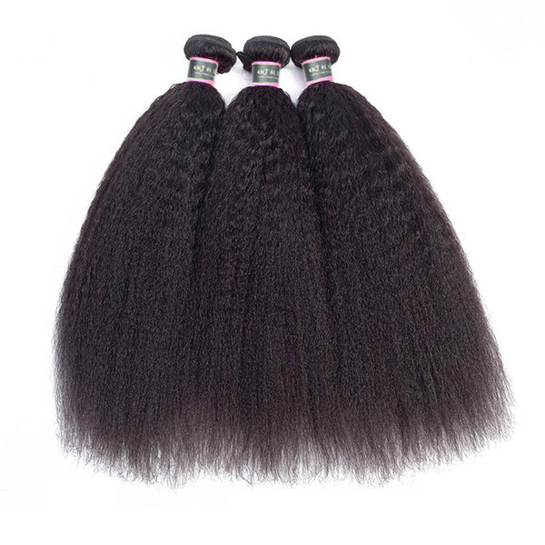 Kinky Straight Unprocessed Virgin Human Hair Bundles 1/3/4 Pcs