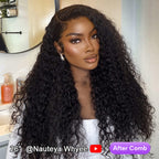 Burmese Curly Glueless Wig Bleached Knots 13x4 13x6 HD Lace Front Wear Go Wig With Flexible Fit Drawstring