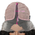 Lace Front Wigs T-part Kinky Curly Wigs 6Inches Deep Middle T Part Wigs Pre-plucked Natural Hairline Human Hair Wigs