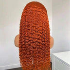 Ginger Color Wig Kinky Curly Human Virgin Hair Lace Front Wigs Preplucked Skin Melt Well Lace Wigs with Baby Hair Good Quality Color Virgin Hair for Women