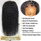 HairHive HD Lace Wigs Kinky Curly Mongolian Virgin Human Hair Pre-Plucked Lace Front Wigs with Baby Hair